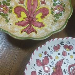イタリア 壁掛け絵皿 ３枚セット 飾りプレート - 生活雑貨