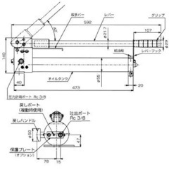 日東造機　アルミハンドポンプ　シリンダー　美品