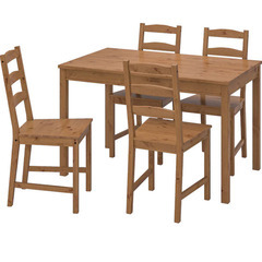 【ネット決済】IKEAダイニングテーブルセット・椅子4脚：JOK...
