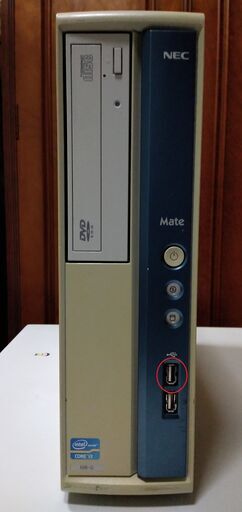 デスクトップパソコンとモニター（NEC Mate MK34LBZDG Win10 コアi3 3240 HDD250GB メモリ4GB）モニタ（emachines 19インチ E192HQV bm）
