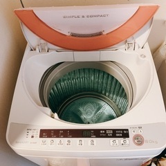 【ネット決済】洗濯機　6.0kg SHARP ES-GE60P-P