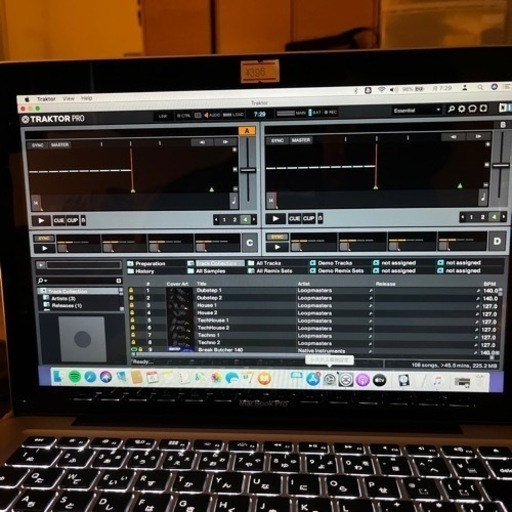 【DJ &エンジニア必見】MacBook pro 2012 購入 ストレージ変更済み1TB PCDJソフトトラクタースクラッチ【楽曲はwavとAIFFで3000曲　ロジックプロ内蔵【希望あれば格安でコントローラーも付属可能です】 DJ &エンジニア必見】MacBook pro 2012 購入 ストレージ変更済み1TB