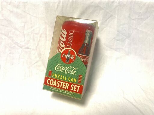 【苫小牧バナナ】新品デッドストック 1995年 CocaCola/コカコーラ PUZZLE CAN COASTER SET パズル缶コースターセット 超レア アメリカ雑貨♪