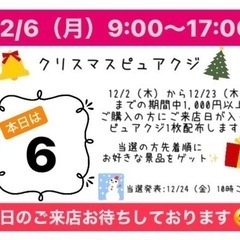 12/6（月）9:00〜17:00