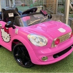 【ネット決済】バッテリー新品 子供用電動乗用カー　キティーちゃん