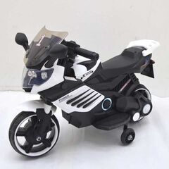 電動乗用玩具 バイク ホワイト×ブラック K1200　オートバイ...