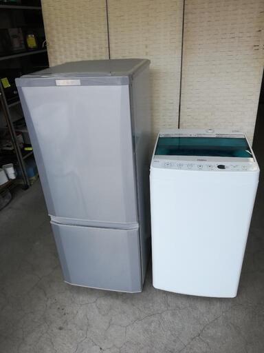 【送料・設置無料】⭐三菱冷蔵庫146L＋ハイアール洗濯機4.5kgご来店大歓迎⭐JWJ15