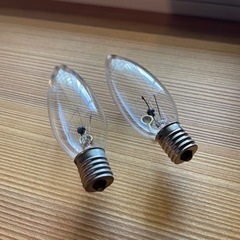 【ネット決済】三菱電機　白熱シャンデリア電球　クリア　２個セット
