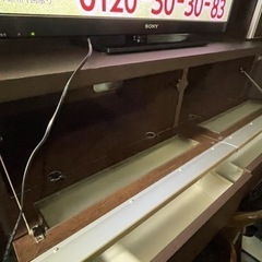 テレビボード　壁面収納付　大容量