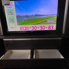 テレビボード　壁面収納付　大容量