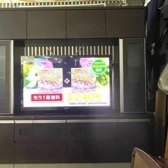 テレビボード　壁面収納付　大容量