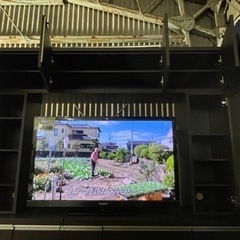 テレビボード　壁面収納付　大容量