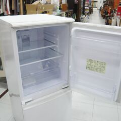 冷蔵庫 137L 2011年製 2ドア SHARP SJ-UW14 ホワイト どっちもドア 100Lクラス シャープ 苫小牧西店