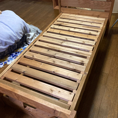 【取引中】木製手作りベッド　100×200