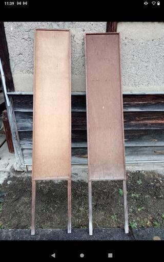 木製立て看板２枚大きさ３４cm弱×約１８２cm厚み約４cm (catsu) 善光寺 