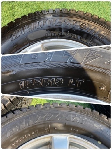 ご利用頂きまして有難うございました!ブリヂストンBLIZZAK VL1 165/R13LT ‼️バン 小型トラック バリ溝 2017年製 LIGHT TRUCK 室内保管中‼️ − 宮城県