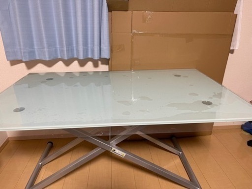 ニトリ 昇降式 ガラステーブル