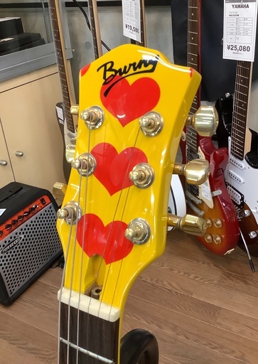 Burny Yellow Heart Jr. hideモデル】エレキギター販売中！
