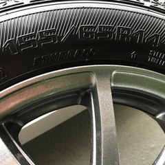 【受付終了】グッドイヤー 155/65R14 スタッドレスタイヤ アルミホイルセット デイズルークスなど