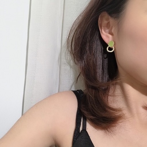 ターコイズ色緑丸い上品ピアスかわいい可愛いno 15 可愛くなりたい 立川の服 ファッションの中古 古着あげます 譲ります ジモティーで不用品の処分