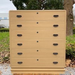 伝統工芸品 桐匠 小林義明作 加茂桐箪笥 和家具 和箪笥 整理箪笥 総桐箪笥 収納 抽斗 金具 隠しあり 鍵付  和タンス 衣装箪笥 着物箪笥 煎茶道具