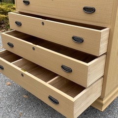 伝統工芸品 桐匠 小林義明作 加茂桐箪笥 和家具 和箪笥 整理箪笥 総桐箪笥 収納 抽斗 金具 隠しあり 鍵付  和タンス 衣装箪笥 着物箪笥 煎茶道具