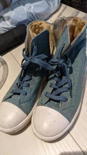 取引中 Mサイズ デニム生地 スニーカー Ohana087 宮山の靴 スニーカー の中古あげます 譲ります ジモティーで不用品の処分