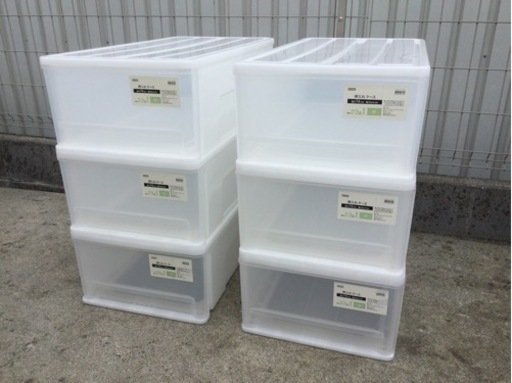 配達可 6個セット ニトリ 押入れケース セレスfd Mサイズ プラスチックケース衣装ケース収納ケース ポテト 大袋の収納家具 押入れ 収納 の中古あげます 譲ります ジモティーで不用品の処分