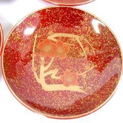 輪島塗 松竹梅 杯/盃 20個 歳寒三友朱塗蒔絵 祝い酒に 箱あり 塩徳屋漆器店 札幌市北区屯田