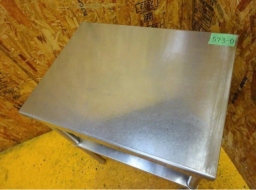 573-0) 業務用 タニコー ステンレス 作業台 2段 W600D450H800 中古品