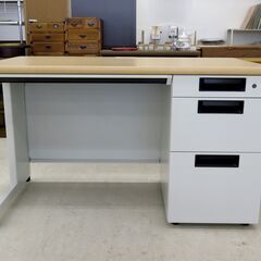 北海度/千歳市 プラス スチール OA デスク① SP-126D-3 幅120×奥行70  