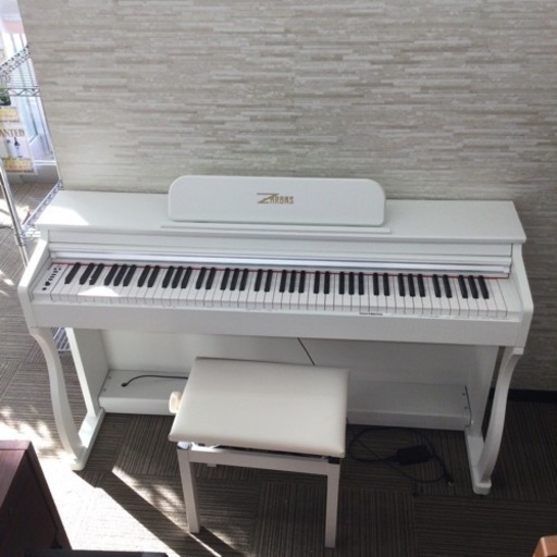 12/7【✨リアルタッチ鍵盤 白/ホワイト✨】定価¥50,000 ZHRUNS 電子ピアノ