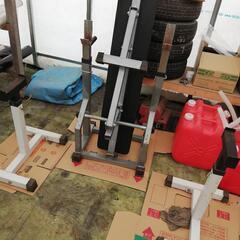 ベンチプレス、ラック、バーベルセット