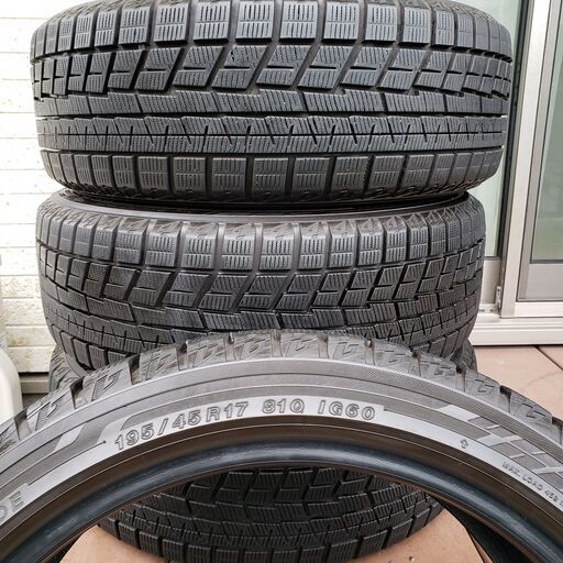 スタッドレスタイヤ4本 195 45r 17 パンク修理 キズ 片べり無しです 多分早い者勝ちです 見て頂いてからの判断でも可能です Kotomin 横浜のタイヤ ホイールの中古あげます 譲ります ジモティーで不用品の処分
