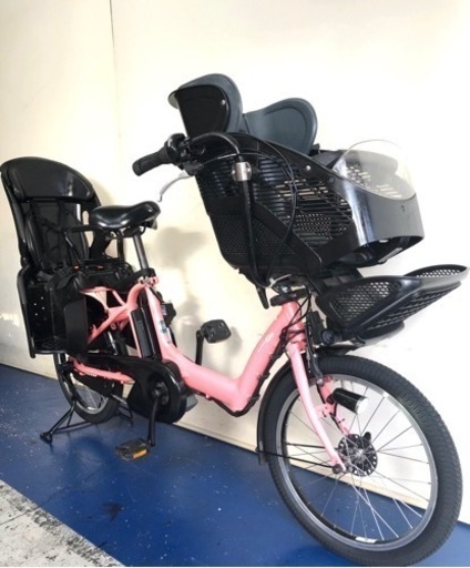 関東全域送料無料 保証付き 電動自転車 ヤマハ パスキッスミニ 20インチ 3人乗り 8.7ah デジタル ピンク