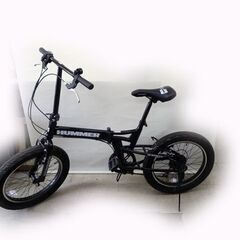 HUMMER ハマー FDB206FAT-BIKE 20インチ 折りたたみ自転車 ファットバイク 極太タイヤ【自社配送は札幌市内限定】 シマノ製6段変速