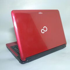 中古美品 赤色 ノートパソコン 14型ワイド FUJITSU 富士通 LH52/C AMD