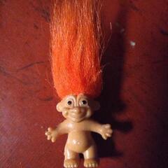 トロール人形/オレンジ髪の毛/ミニミニサイズ