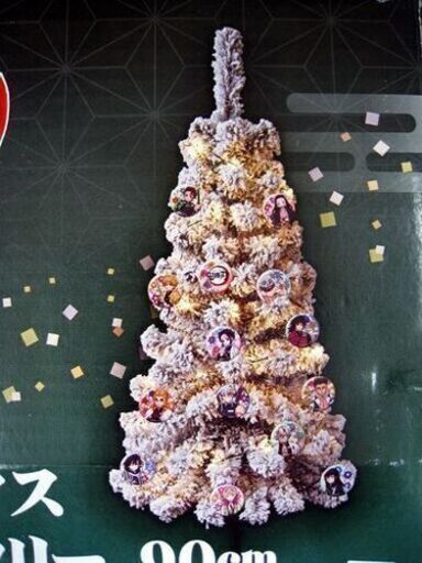 未使用 鬼滅の刃 クリスマスツリー 90cm 直径56ｍｍの缶バッジ14個付き Ledライト ボールチェーン クリスマスセットツリー ホワイ モノハウス厚別店 厚別の年中行事用品 クリスマス の中古あげます 譲ります ジモティーで不用品の処分
