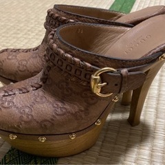 GUCCI サボサンダル (Sサイズ)中古 再掲載tatsuo nagahataK10ブルー 