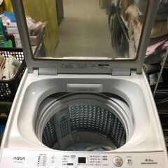 ☆中古 激安！！￥17,800！！AQUA アクア 8.0kg洗濯機 家電 AQW-GV80G