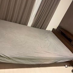 【無料】ダブルサイズ　宮付ベッド＆ベッドマット