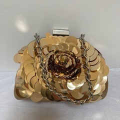 定価2万円超‼️パーティー 結婚式に ゴールド スパンコールバッグ