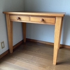 【ネット決済】パイン材テーブルデスク学習机