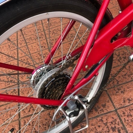 人気商品‼︎ 折りたたみ 自転車 6段ギア 20インチ BEVO BIKE レッド