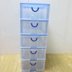 【ネット決済・配送可】jtp-0440　プラスチック収納　5段　...
