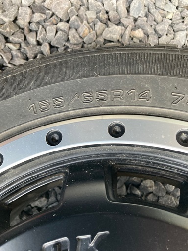 ハイブロック　アルミホイール　タイヤ付き　155/65/R14