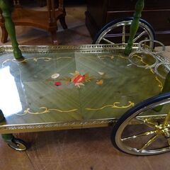 イタリア製　象嵌ワゴン　バタフライ式【愛品倶楽部柏店　問い合わせ番号 159-018226 002】 