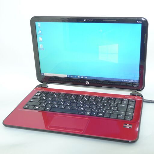 美品 赤色 ノートパソコン 高速SSD 14型ワイド HP Pavilion 14-b107AU