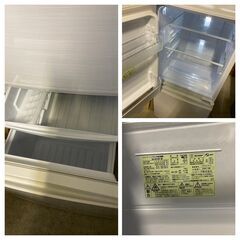 【高年式】 2020年製 シャープ 137L 2ドア冷凍冷蔵庫 SJ-D14F-W ホワイト つけかえどっちもドア